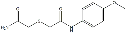 N1-(4-methoxyphenyl)-2-[(2-amino-2-oxoethyl)thio]acetamide 结构式