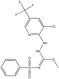 N-[{2-[3-chloro-5-(trifluoromethyl)-2-pyridinyl]hydrazino}(methylsulfanyl)methylene]benzenesulfonamide 结构式