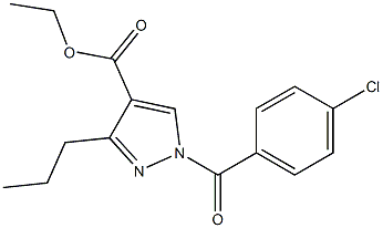 ethyl 1-(4-chlorobenzoyl)-3-propyl-1H-pyrazole-4-carboxylate 结构式