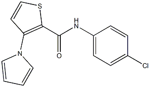 N-(4-chlorophenyl)-3-(1H-pyrrol-1-yl)-2-thiophenecarboxamide 结构式