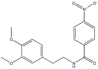 N-(3,4-dimethoxyphenethyl)-4-nitrobenzenecarboxamide 结构式