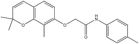 N1-(4-methylphenyl)-2-[(2,2,8-trimethyl-2H-chromen-7-yl)oxy]acetamide 结构式