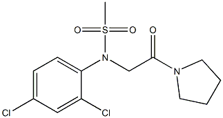N-(2,4-dichlorophenyl)-N-[2-oxo-2-(1-pyrrolidinyl)ethyl]methanesulfonamide 结构式