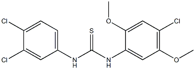 N-(4-chloro-2,5-dimethoxyphenyl)-N'-(3,4-dichlorophenyl)thiourea 结构式