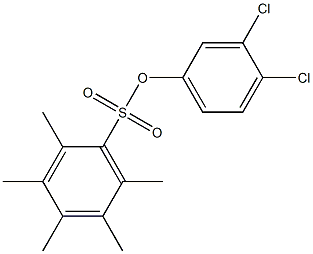 3,4-dichlorophenyl 2,3,4,5,6-pentamethylbenzene-1-sulfonate 结构式