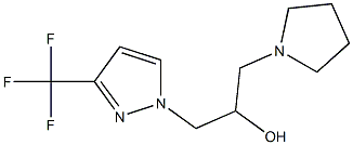 1-tetrahydro-1H-pyrrol-1-yl-3-[3-(trifluoromethyl)-1H-pyrazol-1-yl]propan-2-ol 结构式