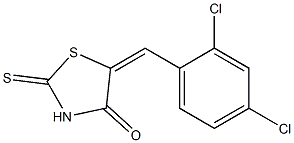 5-(2,4-dichlorobenzylidene)-2-thioxo-1,3-thiazolan-4-one 结构式