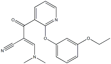 (E)-3-(dimethylamino)-2-{[2-(3-ethoxyphenoxy)-3-pyridinyl]carbonyl}-2-propenenitrile 结构式