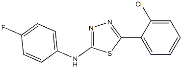 N2-(4-fluorophenyl)-5-(2-chlorophenyl)-1,3,4-thiadiazol-2-amine 结构式