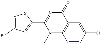 2-(4-bromo-2-thienyl)-6-chloro-1-methyl-1,4-dihydroquinazolin-4-one 结构式