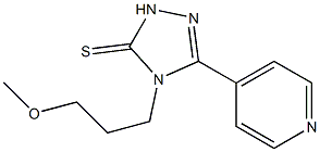 4-(3-methoxypropyl)-3-(4-pyridyl)-4,5-dihydro-1H-1,2,4-triazole-5-thione 结构式