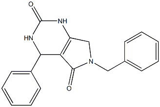 6-benzyl-4-phenyl-3,4,6,7-tetrahydro-1H-pyrrolo[3,4-d]pyrimidine-2,5-dione 结构式