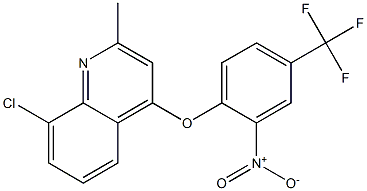 8-chloro-2-methyl-4-[2-nitro-4-(trifluoromethyl)phenoxy]quinoline 结构式