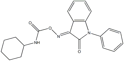 3-({[(cyclohexylamino)carbonyl]oxy}imino)-1-phenyl-1H-indol-2-one 结构式