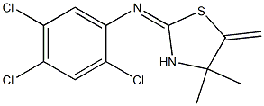 N1-(4,4-dimethyl-5-methylidene-1,3-thiazolan-2-yliden)-2,4,5-trichloroaniline 结构式