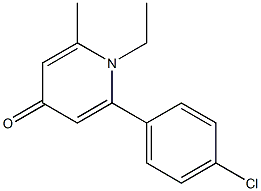 2-(4-chlorophenyl)-1-ethyl-6-methyl-4(1H)-pyridinone 结构式