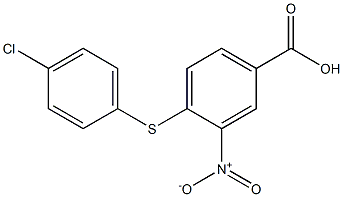 4-(4-Chloro-phenylsulfanyl)-3-nitro-benzoic acid 结构式