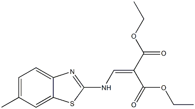 diethyl 2-{[(6-methyl-1,3-benzothiazol-2-yl)amino]methylidene}malonate 结构式