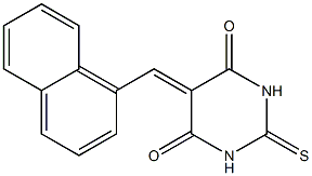 5-(1-naphthylmethylidene)-2-thioxohexahydropyrimidine-4,6-dione 结构式