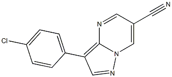 3-(4-chlorophenyl)pyrazolo[1,5-a]pyrimidine-6-carbonitrile 结构式