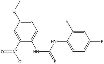N-(2,4-difluorophenyl)-N'-(4-methoxy-2-nitrophenyl)thiourea 结构式