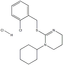 2-[(2-chlorobenzyl)thio]-1-cyclohexyl-1,4,5,6-tetrahydropyrimidine hydrochloride 结构式