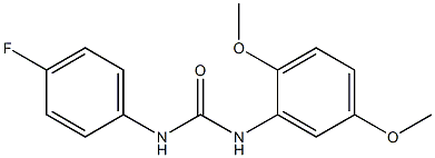 N-(2,5-dimethoxyphenyl)-N'-(4-fluorophenyl)urea 结构式