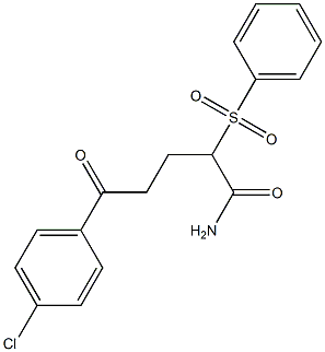 5-(4-chlorophenyl)-5-oxo-2-(phenylsulfonyl)pentanamide 结构式