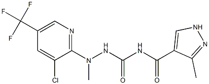 N-({2-[3-chloro-5-(trifluoromethyl)-2-pyridinyl]-2-methylhydrazino}carbonyl)-3-methyl-1H-pyrazole-4-carboxamide 结构式