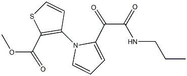 methyl 3-{2-[2-oxo-2-(propylamino)acetyl]-1H-pyrrol-1-yl}-2-thiophenecarboxylate 结构式