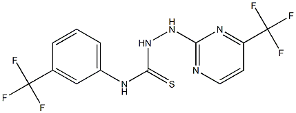 N1-[3-(trifluoromethyl)phenyl]-2-[4-(trifluoromethyl)pyrimidin-2-yl]hydrazine-1-carbothioamide 结构式