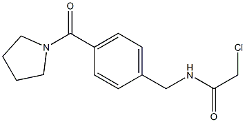 2-chloro-N-[4-(pyrrolidin-1-ylcarbonyl)benzyl]acetamide 结构式