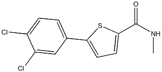 5-(3,4-dichlorophenyl)-N-methyl-2-thiophenecarboxamide 结构式