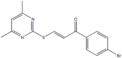 1-(4-bromophenyl)-3-[(4,6-dimethylpyrimidin-2-yl)thio]prop-2-en-1-one 结构式