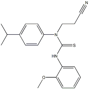 N-(2-cyanoethyl)-N-(4-isopropylphenyl)-N'-(2-methoxyphenyl)thiourea 结构式