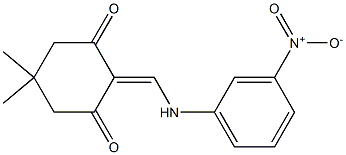 5,5-dimethyl-2-[(3-nitroanilino)methylene]-1,3-cyclohexanedione 结构式