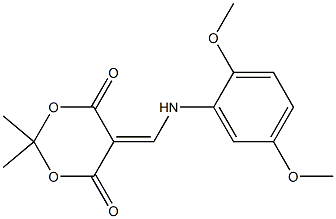 5-[(2,5-dimethoxyanilino)methylene]-2,2-dimethyl-1,3-dioxane-4,6-dione 结构式