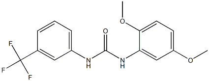 N-(2,5-dimethoxyphenyl)-N'-[3-(trifluoromethyl)phenyl]urea 结构式