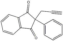 2-phenyl-2-prop-2-ynylindane-1,3-dione 结构式