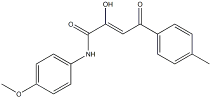 N1-(4-methoxyphenyl)-2-hydroxy-4-(4-methylphenyl)-4-oxobut-2-enamide 结构式