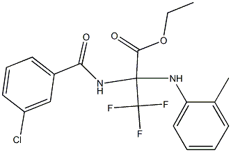 ethyl 2-[(3-chlorobenzoyl)amino]-3,3,3-trifluoro-2-(2-toluidino)propanoate 结构式