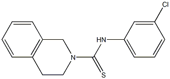 N2-(3-chlorophenyl)-1,2,3,4-tetrahydroisoquinoline-2-carbothioamide 结构式