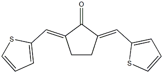 2,5-di(2-thienylmethylidene)cyclopentan-1-one 结构式