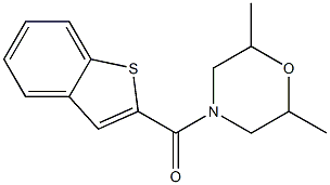 benzo[b]thiophen-2-yl(2,6-dimethylmorpholino)methanone 结构式