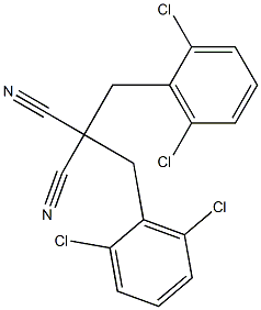 2,2-di(2,6-dichlorobenzyl)malononitrile 结构式