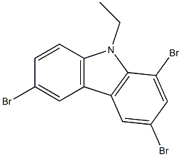 1,3,6-tribromo-9-ethyl-9H-carbazole 结构式