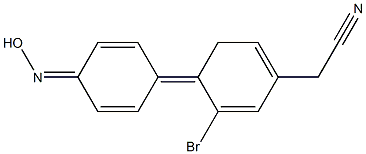 2-(3-bromo-4-hydroxyiminocyclohexa-2,5-dienyliden)-2-phenylacetonitrile 结构式