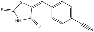 4-[(4-oxo-2-thioxo-1,3-thiazolan-5-yliden)methyl]benzonitrile 结构式