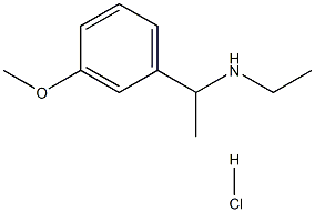 N-ethyl-N-[1-(3-methoxyphenyl)ethyl]amine hydrochloride 结构式