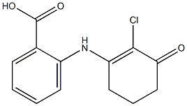 2-[(2-chloro-3-oxo-1-cyclohexenyl)amino]benzenecarboxylic acid 结构式